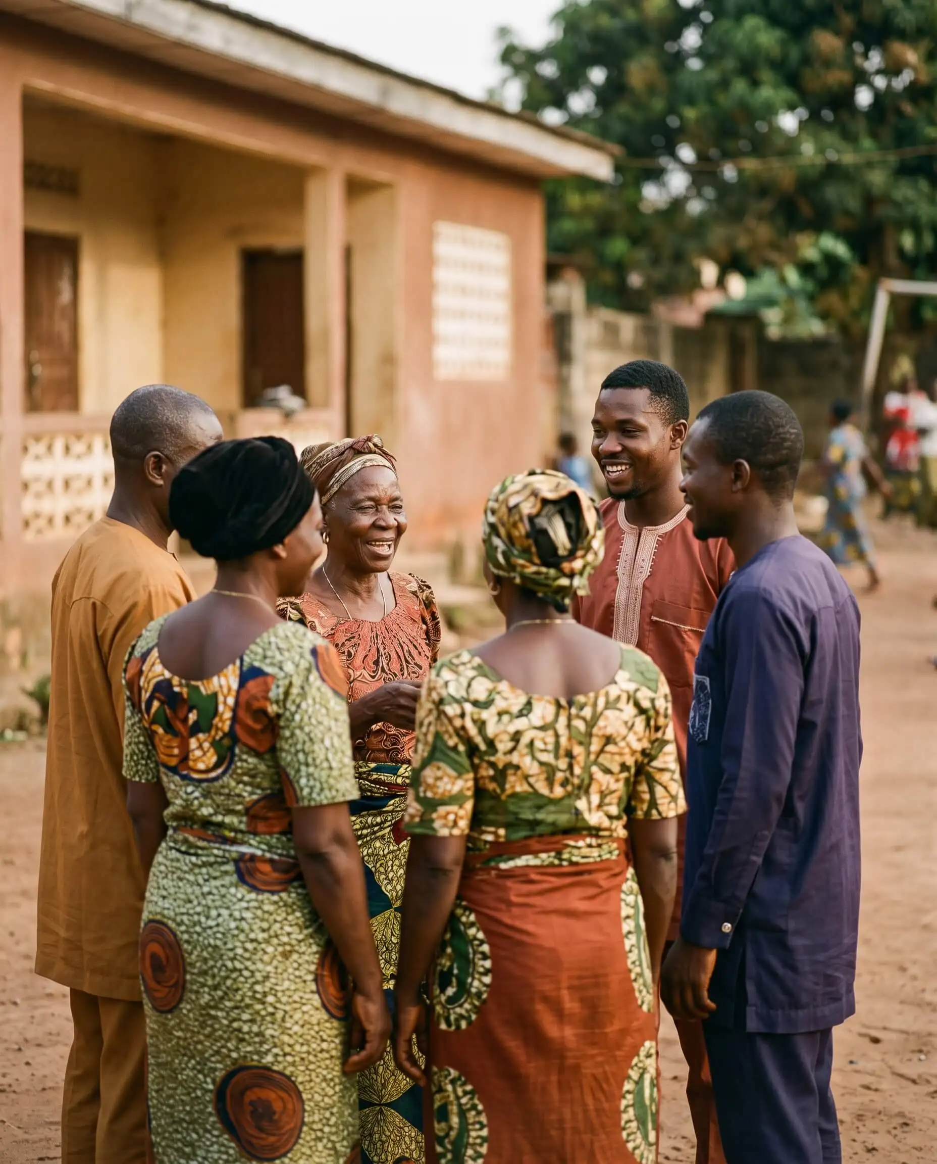 Members of MutualRise Society gathered together at a community meeting